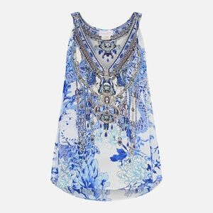 Camilla - Heart Of A Dragon Tank Top With Strap Bead Detail | M